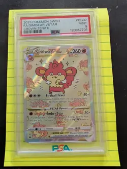Simisear Vstar Pokemon Sword And Shield Crown Zenith GG37GG70 PSA 9 - Image 1