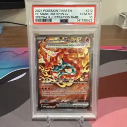 Pokemon HF Mask Ogerpon ex Twilight Masquerade SIR Illustration Rare #212 PSA 10 - Image 1
