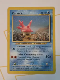 Corsola 37/75 Pokemon TCG Neo Discovery LP - Image 1