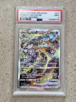 Pokemon Mewtwo VSTAR Japanese VSTAR Universe Full Art #221 PSA 9 MINT - Image 1