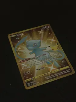 Pokemon Celebrations Gold Mew Secret Rare Full Art 25/25 NM! Excellent Centering - Image 3