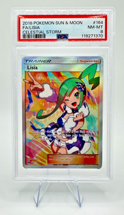 2018 Pokemon S&M Celestial Storm Lisia #164 | Full Art | PSA 8 NM-MT - Image 1