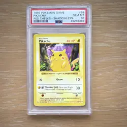 Pokemon Pikachu Red Cheeks Shadowless PSA 10 Base Set 58/102 Regular - Image 1
