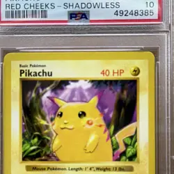 Pokemon Pikachu Red Cheeks Shadowless PSA 10 Base Set 58/102 Regular - Image 4