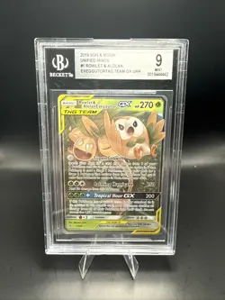 Pokemon SM Unified Minds Rowlet Alolan Exeggutor Tag Team Holo 1/236 BGS 9 - Image 2