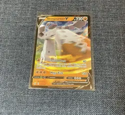 Pokemon Stonjourner V Sword & Shield Base Set 115/202 Holo Ultra Rare NM - Image 1