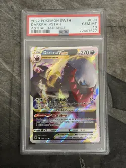 2022 Pokemon SWSH Darkrai VSTAR Astral Radiance 099/189 PSA Gem Mint 10 English - Image 1