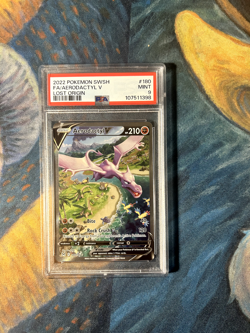 Pokemon TCG - Aerodactyl V 190/196 Alternate Alt Art Lost Origin PSA 9 - Image 1