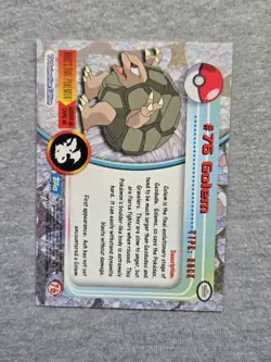 Golem #76 Topps Pokemon TCG BLUE Logo TV Animation Edition - Image 2