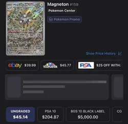 Magneton 159 Sv: Scarlet & Violet Pokemon Center Promo Full Art Holo - Image 5