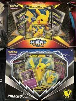 Pokemon TCG: Pikachu V & Pikachu V Shining Fates Box Bundle - Image 1