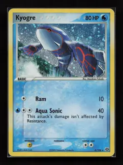 Kyogre 6/106 Holo Rare Emerald Pokemon Moderately Played - Image 1