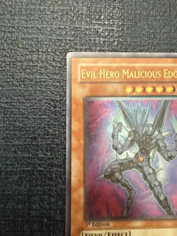 Yugioh Evil Hero Malicious Edge GLAS-EN003 Ultra Rare 1st Edition LP - Image 2