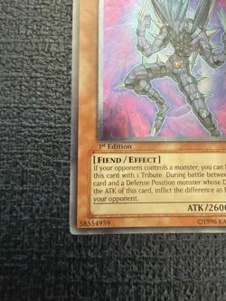 Yugioh Evil Hero Malicious Edge GLAS-EN003 Ultra Rare 1st Edition LP - Image 5