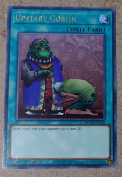 UPSTART GOBLIN MGED-EN146 GOLD LETTER RARE 1st Ed YUGIOH *NEW & MINT* - Image 1