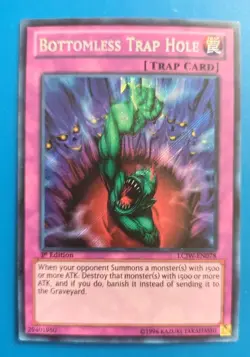 LP Yugioh Bottomless Trap Hole LCJW-EN078 Secret Rare 1st Edition - Image 1