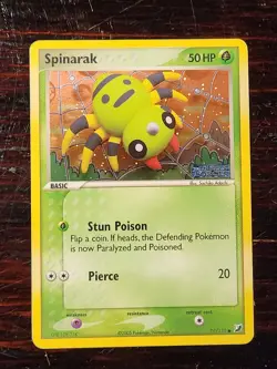 Pokemon Card - Spinarak EX Unseen Forces 75/115 Reverse HOLO Stamped NM - Image 1