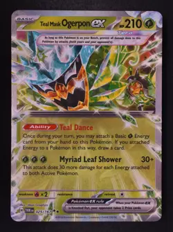 Teal Mask Ogerpon ex 025/167 - Pokemon Twilight Masquerade Double rare Card - Image 1