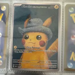 Pokemon Pikachu with Grey Felt Hat Promo Card SVP Black Star Promos 085 - Image 1