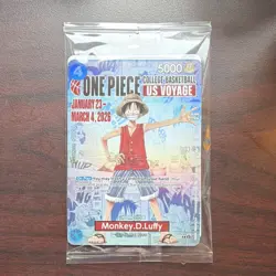 🏀🔥SEALED One Piece Monkey D. Luffy College Basketball US Promo Card Mint - Image 1