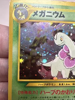 DAMAGED Meganium 154 Holofoil Neo Premium File 1 AUTHENTIC Pokemon Card - Image 4
