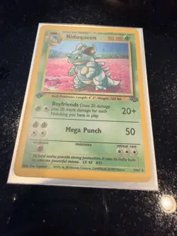 1st Edition Nidoqueen Holo 7/64 Jungle Set 1999 Vintage Pokemon Card WOTC LP - Image 2
