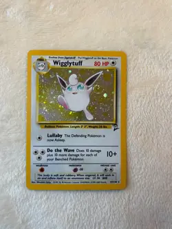 Pokemon Card Wigglytuff Base Set 2 19/130 Holo Pokemon Vintage WOTC NM SWIRL - Image 1