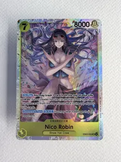 One Piece Nico Robin EB03-055 SR Full Art Holo Card Heroines Edition - Image 1
