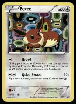 Pokemon Cards Eevee BW94 BW Black Star Promos Promo NM - Image 1