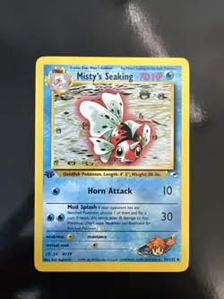 Pokemon TCG Misty's Seaking Gym Heroes Card 55/132 1st Edition LP - Image 1