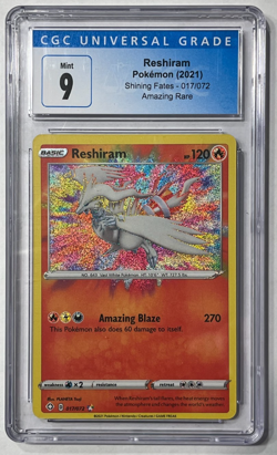 POKEMON CARD: Reshiram 017/072 2021 Shining Fates Amazing Rare CGC Graded 9 Mint - Image 1