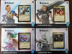 Magic The Gathering MTG Final Fantasy FF Collector Commander 4 Deck Bundle Set - Image 1