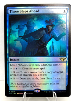 MTG OTJ-0075 Three Steps Ahead - Outlaws of Thunder Junction Foil Rare - Image 1