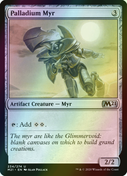 MTG Palladium Myr Foil ** Core Set 2021 ** English - Image 1
