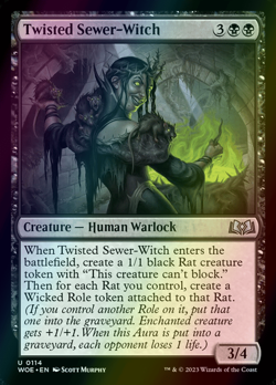 MTG Twisted Sewer-Witch Foil ** Wilds of Eldraine ** English - Image 1