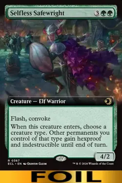 Selfless Safewright ** FOIL EXTENDED ART ** #367 - Lorwyn Ecliped - NM MTG - Image 1