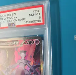 2025 POKEMON DRI EN-DESTINED RIVALS #231 TEAM ROCKET'S MEWTWO EX PSA 8 - Image 5