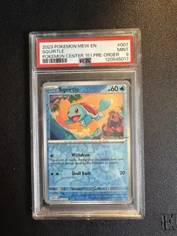 Squirtle Pokemon Center Exclusive Stamped Promo 007/165 - PSA 9 - 151 - Image 1