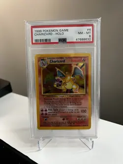 1999 Pokemon Base Set Unlimited #4 Charizard-Holo PSA 8 - Image 4