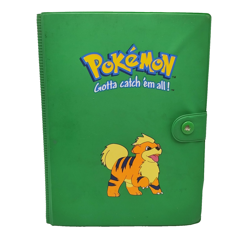 Pokemon TCG Growlithe Green Toysite Wizards Of The Coast A5 4 Pocket Binder 1999 - Image 1
