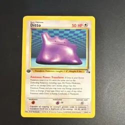 Pokemon TCG Ditto 1st Edition Fossil Rare non holo 18/62 - Image 1