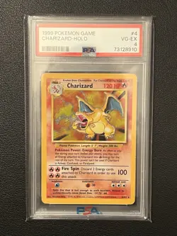 Charizard 4/102 Base Set PSA 4 VG-EX Holo Rare Pokemon 1999 WOTC - Image 1