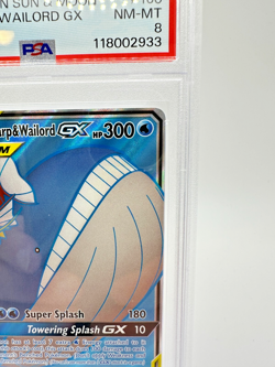2019 Pokemon S&M Team Up Magikarp & Wailord GX #160 | FULL ART | PSA 8 NM-MT - Image 3