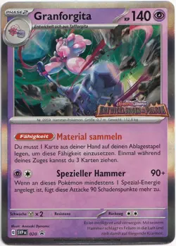 Pokemon Granforgita Prerelease Stamp Holo Black Star Promo SVP 020 NM Deutsch - Image 1