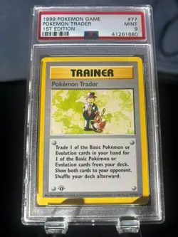 1999 Pokemon Base Set 1st Edition - Pokemon Trader #77 – PSA 9 - Image 1