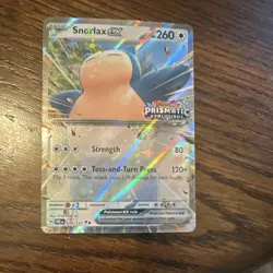 Pokemon Snorlax EX Prismatic Evolutions Promo Stamped Holo 076/131 260 HP - Image 1