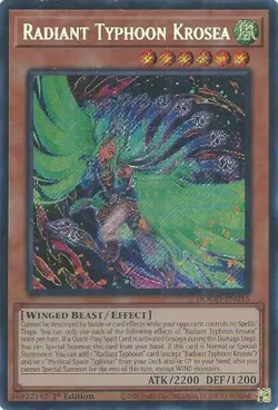 x1 Radiant Typhoon Krosea - DOOD-EN015 - Secret Rare - 1st Edition Yu-Gi-Oh! M/N - Image 1