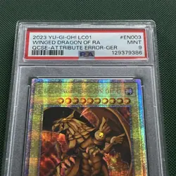 Yu-Gi-Oh! | Slifer The Sky Dragon | PSA 9 Quarter Century Secret Rare LC01-EN002 - Image 2
