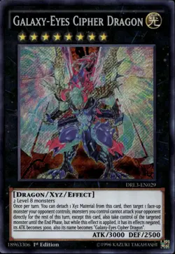 Galaxy-Eyes Cipher Dragon NA 1st Ed Secret Rare DRL3-EN029 Yu-Gi-Oh! - Image 1