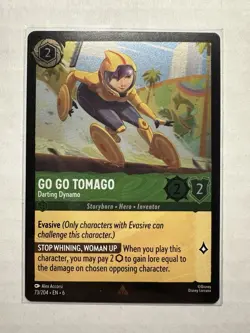 Go Go Tomago Darting Dynamo 73/204 Azurite Sea Regular NM Disney Lorcana - Image 1